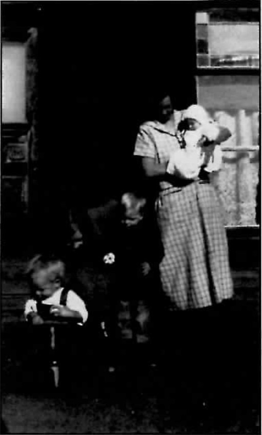 Photo of Wm. C. "Scooter," Mom Jo, Joel, and Grandmother Lane with the author as an infant.